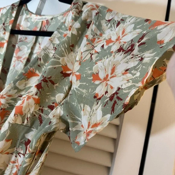 Magnolia Green Floral High Low Dress - Picture 5 of 6